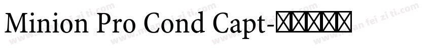 Minion Pro Cond Capt字体转换